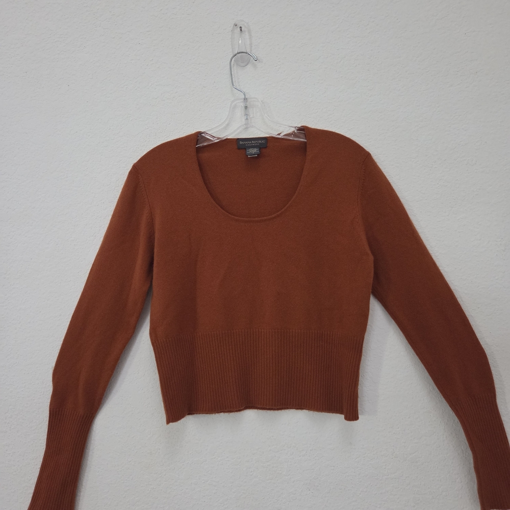 Banana Republic 100% Cashmire  Women's Rust EUC Small Sweater
